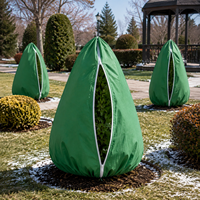 Housse de protection hivernale pour plantes 39,4 x 47,2 cm en PP non tissé respirant et réutilisable, protection contre le gel pour arbustes de jardin, petits arbres et plantes en pot