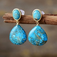 Boucles d'oreilles de luxe en forme de cœur plaqué or avec pierres naturelles-Labradorite Améthyste Motif géométrique pour fêtes et mariages