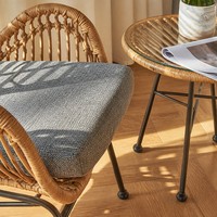 Chaise longue moderne empilable en rotin plastique, siège portable pour patio extérieur, ensemble de salle à manger pour patio, mobilier de jardin extérieur imperméable