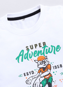เสื้อยืดเด็กผู้ชายผ้าฝ้ายแท้พิมพ์ลายผ้าระบายอากาศได้ดีพร้อมลายพิมพ์สเก็ตสุดเท่สวมใส่สบายทุกวัน - Product Image 3