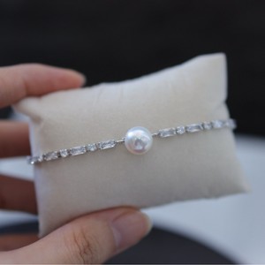 Zhuji 14k Gold Inlaid Zircon <b>Freshwater</b> <b>Pearl</b> <b>Bracelet</b> High Brightness Full <b>Pearls</b> Adjustable 9-9.5mm Fine Charm <b>Bracelet</b> - Product Image 4