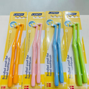 2 Cepillos Interdentales con Cerdas Suaves y Cabezal Pequeño, Cepillo de Dientes para Espacios Interdentales, Herramienta de Limpieza Ortodóntica - Product Image 1