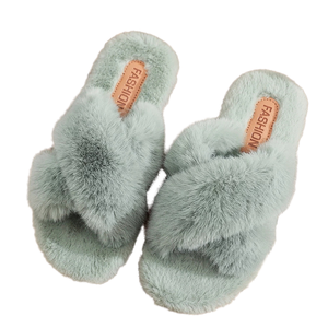 Chaussons d'hiver pour femmes, fourrure épaisse pour l'intérieur et l'extérieur, respirants et thermiques, semelle extérieure en TPR pour les loisirs à la maison - Product Image 4