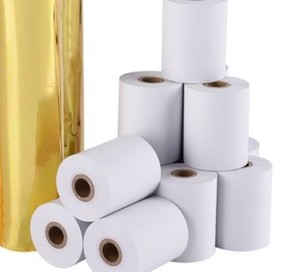 Rouleau de copie de bureau de réception de <span class=keywords><strong>caisse</strong></span>, papier d'aluminium doré de 57mm de largeur, rouleau de papier d'imprimante thermique - Product Image 5