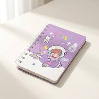 Paquete de 10 Mini Libretas de Bolsillo con Cubierta de Dibujos Animados, 10*8cm, Bloc de Notas con Doble Espiral