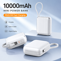 Nouveaux produits 2026 – Mini batterie externe 10000 mAh avec charge rapide PD22.5W, affichage numérique, logo personnalisé en usine, certifiée