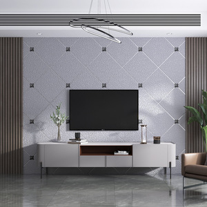 Nouveau papier peint mural non tissé en pierre de luxe légère pour fond de télévision - Product Image 5