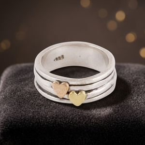 Meditation <b>Spinner</b> 925 Classic Wedding Wholesale Gemstone Sterling Silver Handmade Two Tone Brass <b>Ring</b> Jewelry Factory Price - Product Image 3