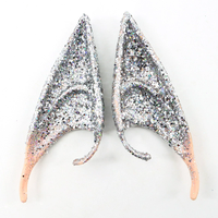 Manchettes d'oreille féériques scintillantes, oreilles d'elfe simulées pour cosplay, accessoires de déguisement pour fête d'Halloween