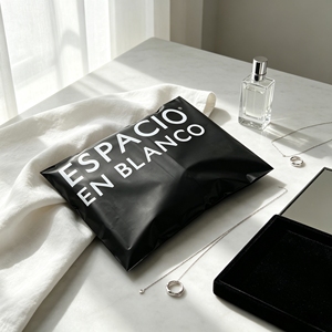 Matte Black Poly Mailer Bags Custom White Logo Self Seal Waterproof Plastic Mailing Envelopes Apparel Shipping Poly Bags - Product Image 1