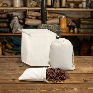 Customizable Pure Cotton Gauze <b>Bag</b> Thickened Natural Color Drawstring <b>Recyclable</b> Jewelry Storage Gift <b>Bag</b> for Bracelets Crafts - Product Image 1