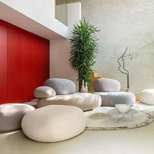 Nouvelle Collection : Canapé Modulable en Tissu avec Cadre en Bois, Style Italien et Français, Design Irrégulier, pour Salon - Product Image 3