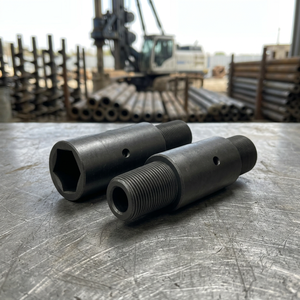 Precision Forged <b>Drill</b> Rod <b>Adapter</b> with Square <b>Socket</b> and Pin Hole for Torque Transmission - Product Image 5