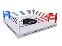 Ring de boxe Muay Thai standard de compétition, taille 4mX4m 5mX5m, rings de boxe, cages MMA, couleur noire, escalier pour salle de boxe