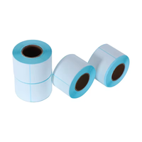 Rollo de etiquetas adhesivas de código de barras térmicas autoadhesivas blancas de 40*70mm, Material de papel impreso, etiquetas adhesivas colgantes para ropa de marca registrada usada