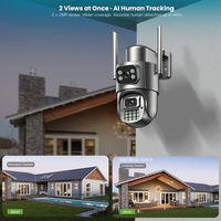 Cámara de Seguridad PTZ Solar 4G HiEasy G4-P11GFD-M2R con Doble Lente, Tarjeta SIM en la Nube, Seguimiento Automático de Personas, Resistente al Agua para Exteriores