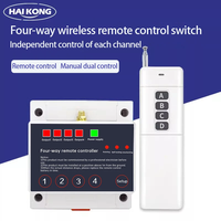 220V 4 canaux RF télécommande 433 MHz émetteur relais récepteur Module commutateurs sans fil 10A Max