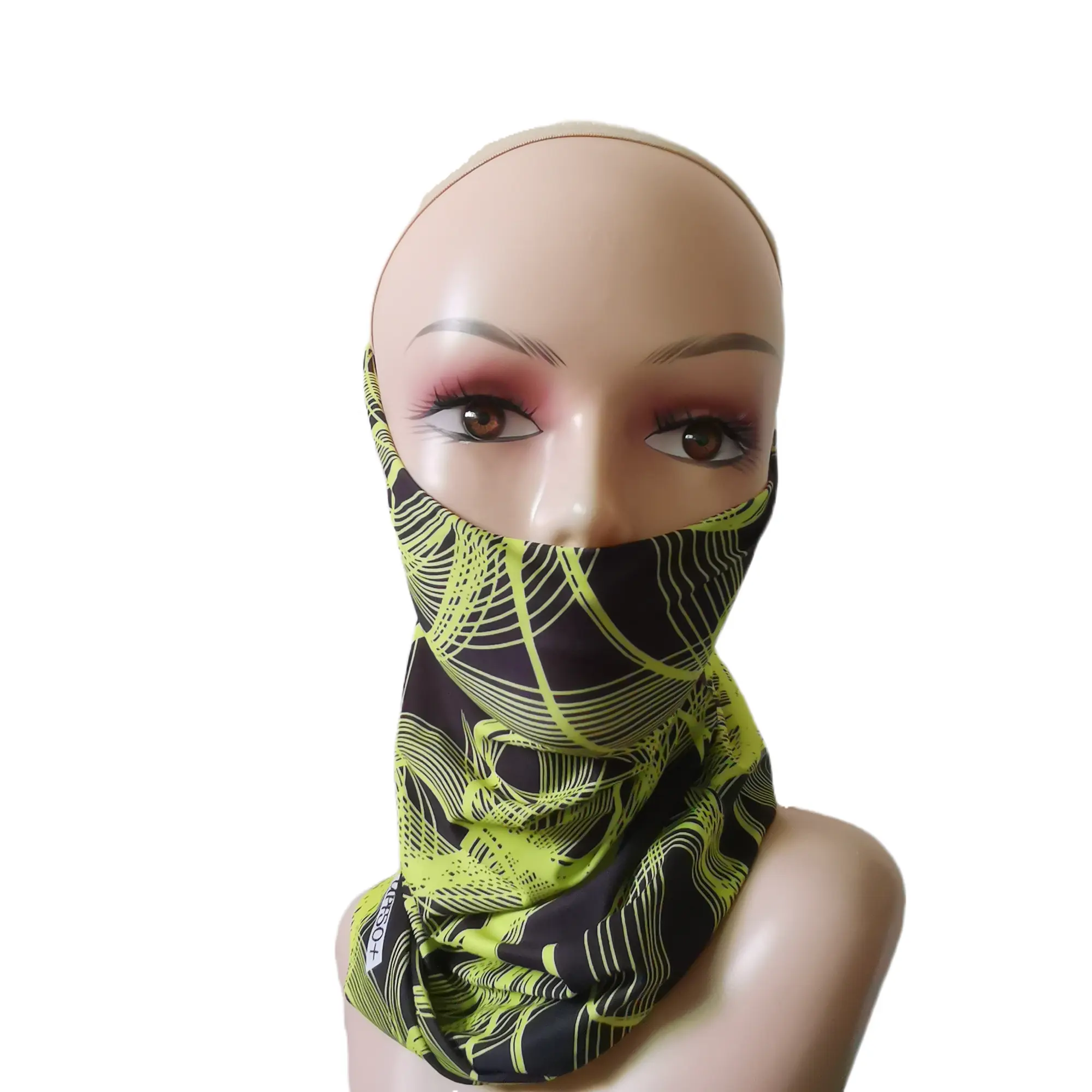 이우 여자의 스포츠 두건 사용자 정의 인쇄 핫 세일 단색 두꺼운 머리 스카프 낚시 및 사이클링 얼굴 마스크