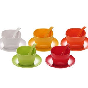 Juego de tazones de postre estilo Hong Kong, tazón cuadrado de melamina con cuchara para sopa dulce, ensalada de frutas, bola de taro, bebida fría, uso en fiestas - Product Image 2