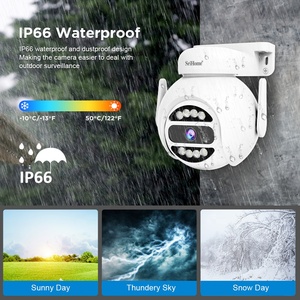 Caméra de sécurité sans fil PTZ 360° 5MP, kits <span class=keywords><strong>NVR</strong></span>, système de surveillance avec écran tactile LCD 10,1 pouces, caméra CCTV 4CH - Product Image 2