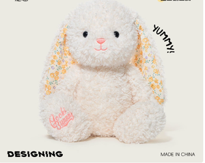 Peluche <span class=keywords><strong>de</strong></span> Conejo <span class=keywords><strong>de</strong></span> 38 cm, Adorable Compañero para Dormir, OEM/ODM, Orejas Largas Florales, Decoración <span class=keywords><strong>de</strong></span> Pascua, Regalo <span class=keywords><strong>de</strong></span> Cumpleaños para Niños - Product Image 4