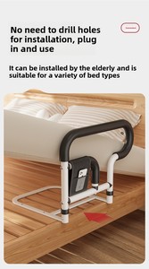Alat Bantu Berdiri untuk Lansia, Pegangan Samping Tempat Tidur, Pengaman Tempat Tidur untuk Dukungan Keselamatan, Bingkai Terapi Rehabilitasi untuk Berdiri - Product Image 3
