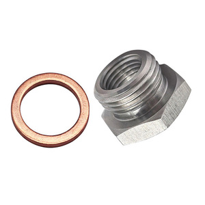 ตัวแปลงเกลียวหกเหลี่ยม M12X1.25 เป็น M18X1.5 สแตนเลส ข้อต่อสำหรับยานยนต์ ชิ้นส่วนฮาร์ดแวร์เหล็กชุบนิกเกิล - Product Image 3