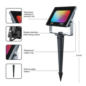 Iluminación LED para Jardín de 10W RGB, Controlada por Aplicación BT, Luces de Césped de Bajo Voltaje con Transformador, IP66 Impermeable para Exteriores - Product Image 2