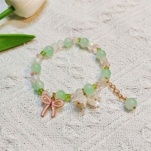 Pulsera de lazo con cuentas de cristal florales Resoul, bonitos brazaletes con dijes, accesorios de moda para <span class=keywords><strong>mejores</strong></span> amigas y niñas - Product Image 3