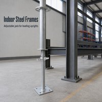 Base de vérin réglable galvanisée pour échafaudage avec écrou à oreilles pour nivellement d'échafaudage Ringlock