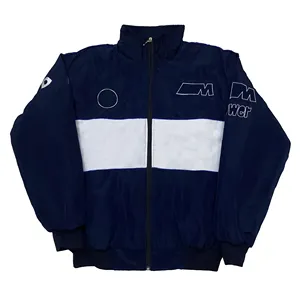 Giacca da Corsa Personalizzata Plus Size per Uomo, Ricamo 3D, Chiusura con Cerniera, Stile Americano, in Poliestere, Modello F1 - Product Image 3
