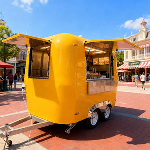 Moderno Food Truck <span class=keywords><strong>de</strong></span> Acero Inoxidable para Comida Rápida al Aire Libre, Carrito Móvil para Queso, <span class=keywords><strong>Helado</strong></span>, Waffles, Crepas, Postres, Panqueques y Donas - Product Image 2