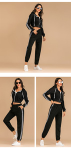 <span class=keywords><strong>S</strong></span> <span class=keywords><strong>M</strong></span> L Xl Giản Dị Ngoài Trời Của Phụ Nữ Dài Tay Áo <span class=keywords><strong>S</strong></span>ọc Giải Trí Velour Dây Kéo lên 2 <span class=keywords><strong>M</strong></span>ảnh Thể Thao Tracksuit Set Sweatsuit Với Túi - Product Image 5