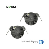 Boîte électrique de plafond BAREP SN20XCG, nouvelle boîte électrique ronde pour construction neuve, PVC, homologuée cETLus