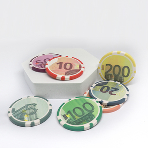 Fichas de póquer de cerámica de 10g, 8 rayas de diámetro, 39, 43, 45, 46, 48,5, 50, 52, 55mm, valor en efectivo personalizado, para jugar, venta al por mayor - Product Image 2