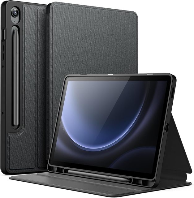 Slim Folio Stand Protective Tablet Cover Case for Samsung Galaxy Tab S10 Lite / S10 FE / S9 FE 10.9-Inch with S Pen Holder
