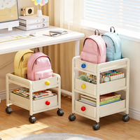 Chariot de rangement mobile multi-niveaux écologique pour la maison, idéal pour le salon et le bureau