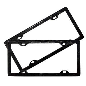 100% soporte de marco de placa de matrícula de coche de fibra de carbono <span class=keywords><strong>real</strong></span> dos agujeros - Product Image 4