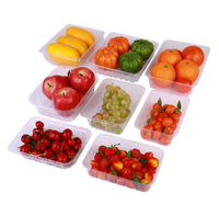 Barquettes alimentaires jetables en plastique PET, boîtes blister pour viande fraîche, poulet, gâteaux, pain, légumes, fruits de mer, emballage agricole