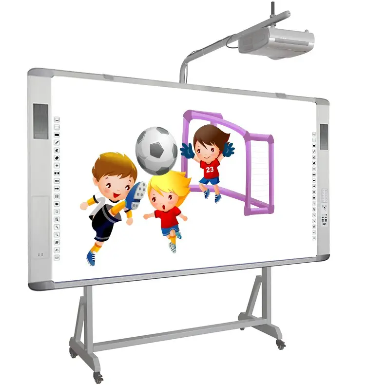 20 points ceramic surface built-in PC multimedia All-in-one whiteboard 82"IR interactive whiteboard