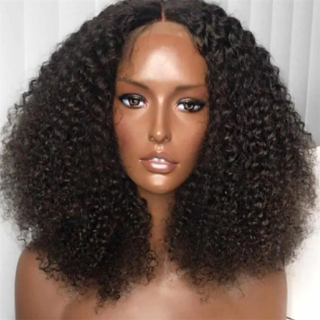 Wholesale Curly Full Machine Kinky Curly Headband Brazilian Remy Human Headband Human Hair Wigs For Black Women