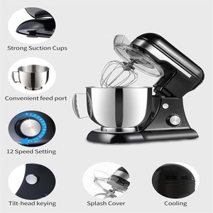 ที่วางเค้กไฟฟ้า120V ในบ้านชาม SUS304 5L เครื่องผสมอาหารพร้อมเครื่องบดถ้วยน้ำผลไม้แบบทรงกระบอก - Product Image 2