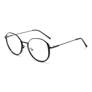 Monture de lunettes ronde en métal élégante pour femmes, protection anti-lumière bleue, lunettes optiques à monture complète 6210 - Product Image 2