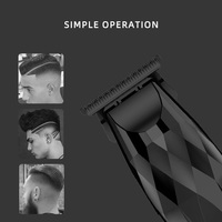 Tondeuse à Cheveux Professionnelle Sans Fil Réglable à Lame en T, Rechargeable, pour Hommes et Barbiers