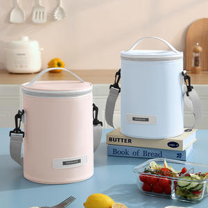Sac à lunch cylindrique Beenlove, grande capacité, isotherme, portable, pour le bureau, les étudiants, les voyages, sac isotherme pour bento - Product Image 2