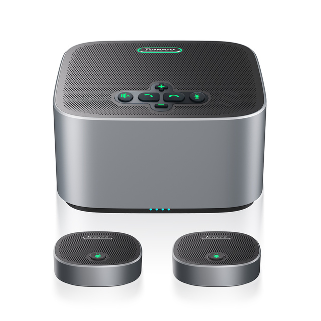 M6B-EX Speakerphone with 8 Mics Built in AI Smart Noise Cancelling Call Time 360 Omnidirectional 9M Voice Pick up Conference