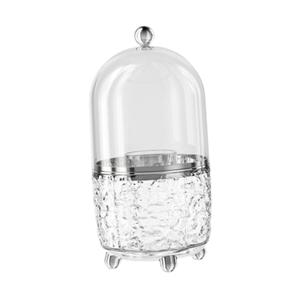 Scatola di stoccaggio di vetro di grande capacità per il bagno di vanità porta pennelli per il trucco Organizer e barattoli di candela eleganti lanterne a candela - Product Image 4