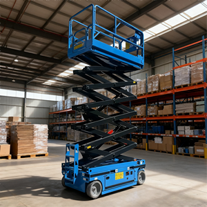 6m 8m 10m 12m 14m Electric Scissor Lift Warehouse 220 Volt <strong>Battery</strong> Full Vertical Man Lift High-Altitude Work - Product Image 4