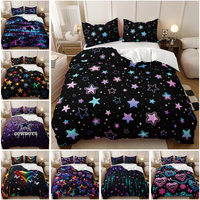 Parure de lit Y2K florale moderne et écologique, housse de couette en polyester à imprimé numérique avec taies d'oreiller, décoration intérieure rétro-futuriste