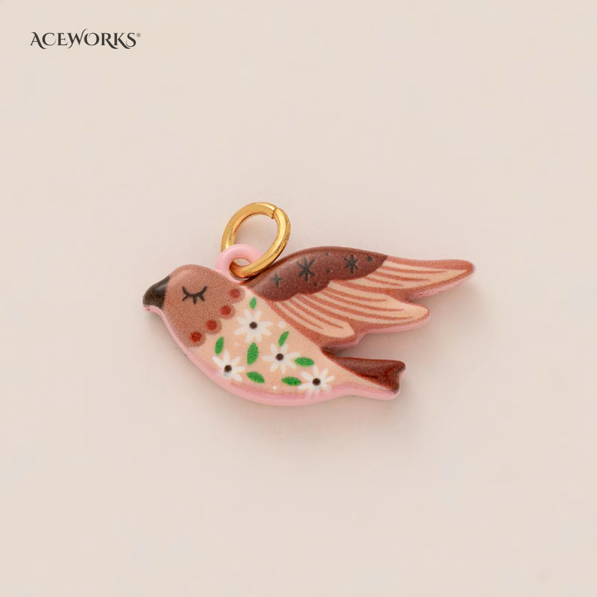 Folk Art Songbird Charm